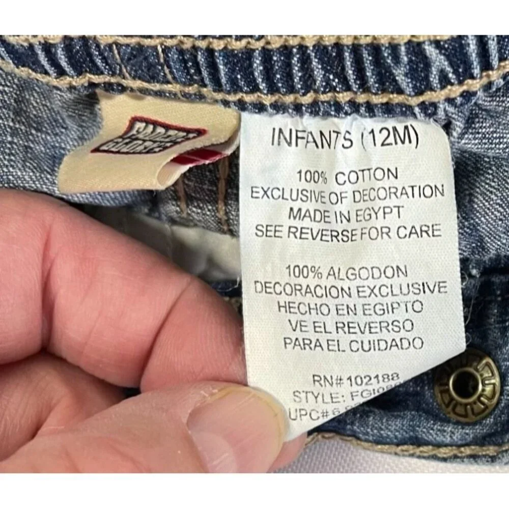 Lot of 3 Baby GIrl 12 Months Clothing‎ Jeans, One Piece, Dress Carters